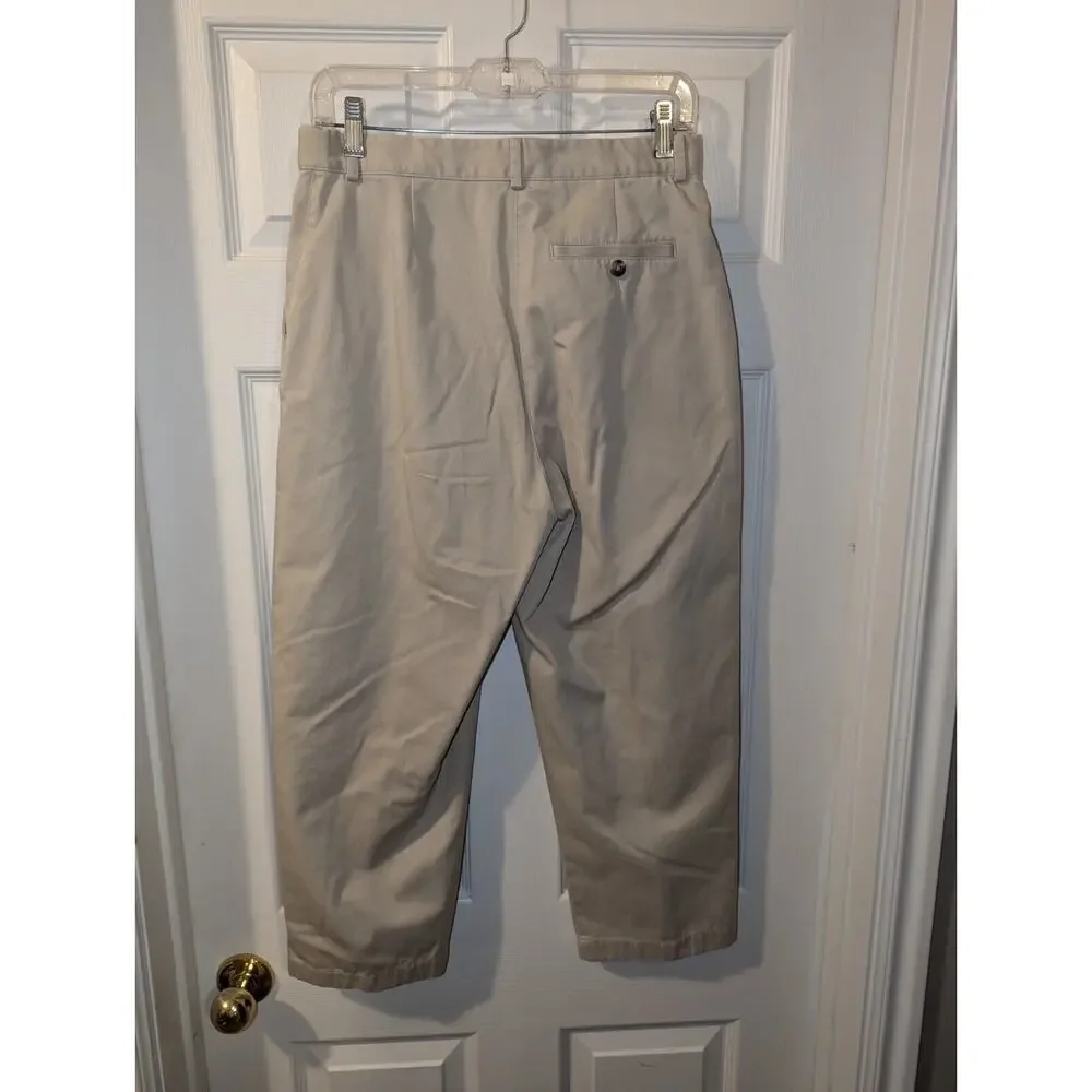 L.L. Bean Womens Pants 8 Regular Original Fit Khaki 100% Cotton EUC Bottoms - Picture 8 of 9